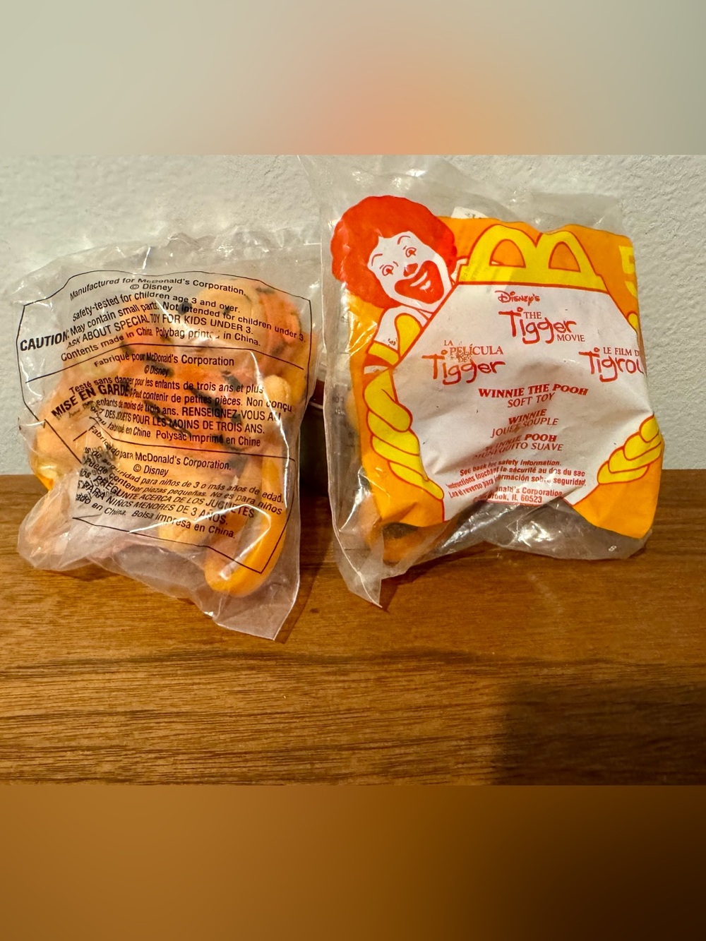 Vintage McDonald’s 2000 Tigger Movie Winnie the Pooh Happy Meal Toy Set of 2 NWT
